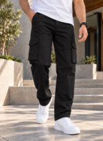 6 Pocket Black Cargo