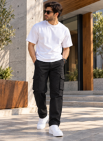 6 Pocket Black Cargo - Image 2