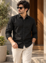 Black Linen Shirt