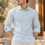 Sky Blue Linen Shirt