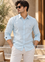 Sky Blue Linen Shirt