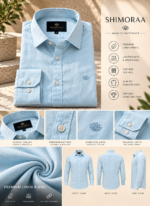 Sky Blue Linen Shirt - Image 4