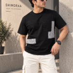 Color Block Pocket Round Neck T-Shirt