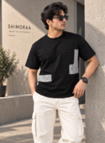 Color Block Pocket Round Neck T-Shirt