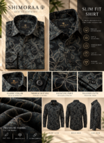 Black Botanical Print Shirt - Image 4