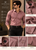 Dusty Pink Satin Shirt - Image 4