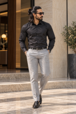 Black Satin Shirt - Image 3