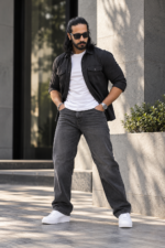 Charcoal Black Comfort Fit Jeans - Image 2