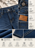 Dark Blue Comfort Fit Jeans - Image 4