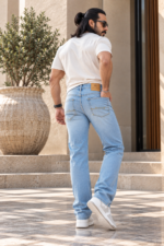 Light Blue Comfort Fit Jeans - Image 3
