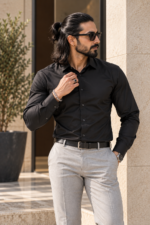 Black Satin Shirt
