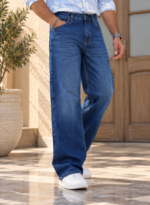 Dark Blue Baggy Fit Jeans