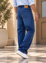 Dark Blue Baggy Fit Jeans - Image 3