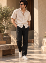 Black Linen Cotton Pant - Image 2
