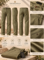 Olive Green Linen Cotton Pant - Image 4