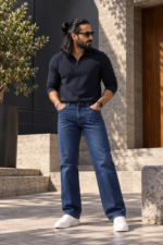 Straight Fit Dark Blue Jeans - Image 2