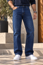 Straight Fit Dark Blue Jeans