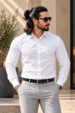 White Satin Shirt